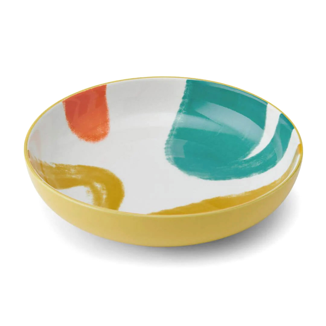 Mikasa 21cm Pasta Bowl Yellow Abstract